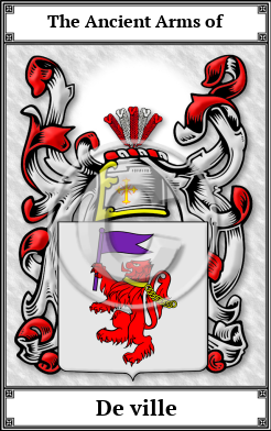 De ville Family Crest Download (JPG)  Book Plated - 150 DPI